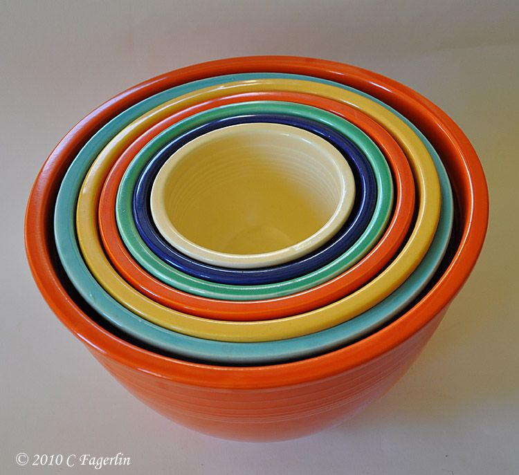 Vintage Fiesta From The Little Round Table Nested Mixing Bowls